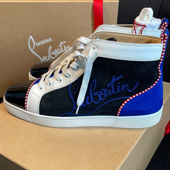 ✨HOST PICK✨ Men’s Navy Louis Flat High Tops - Picture 6 of 16